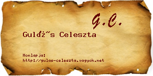 Gulás Celeszta névjegykártya